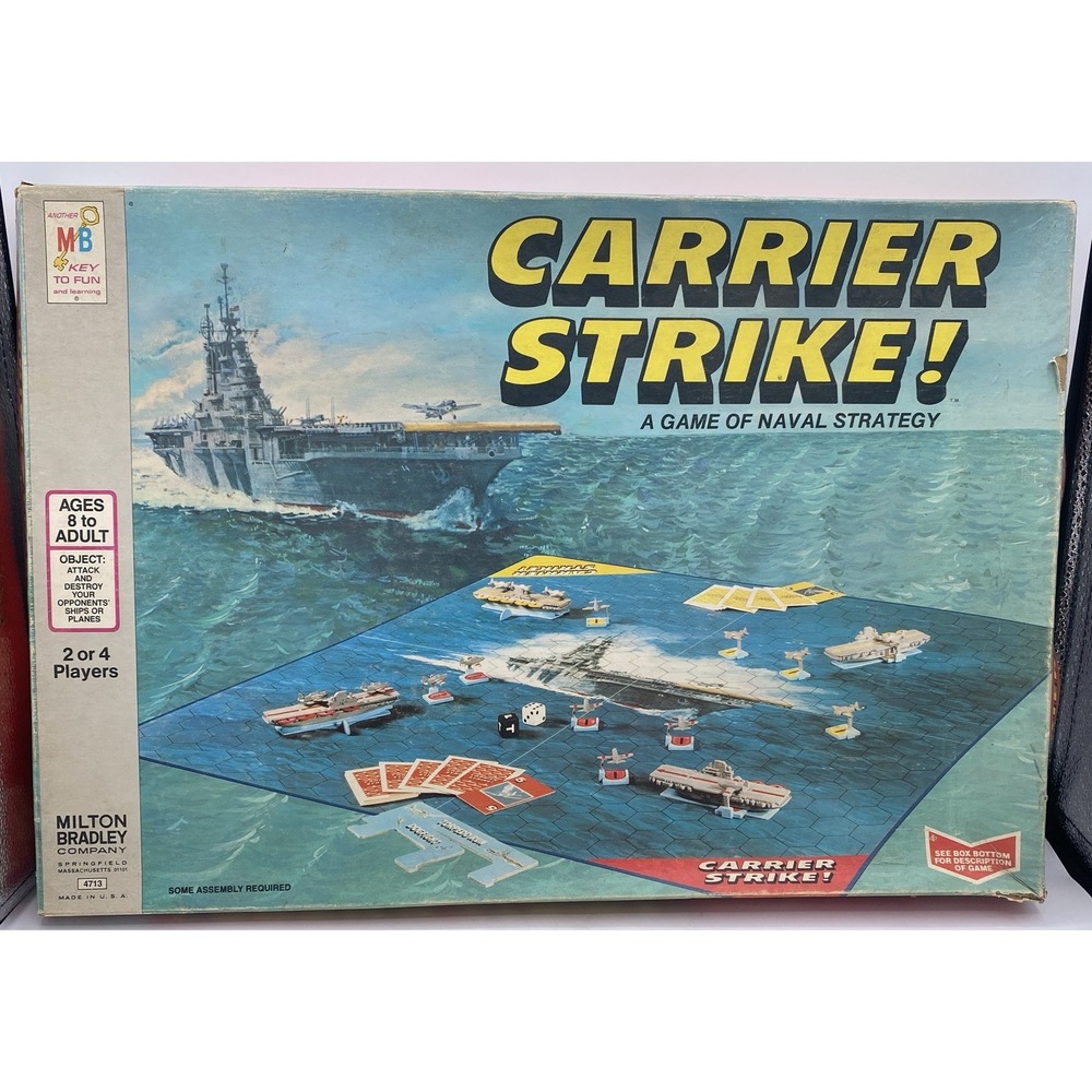 VINTAGE 1977 CARRIER STRIKE GAME OF NAVAL STRATEGY - Dogfight Torpedo COMPLETE